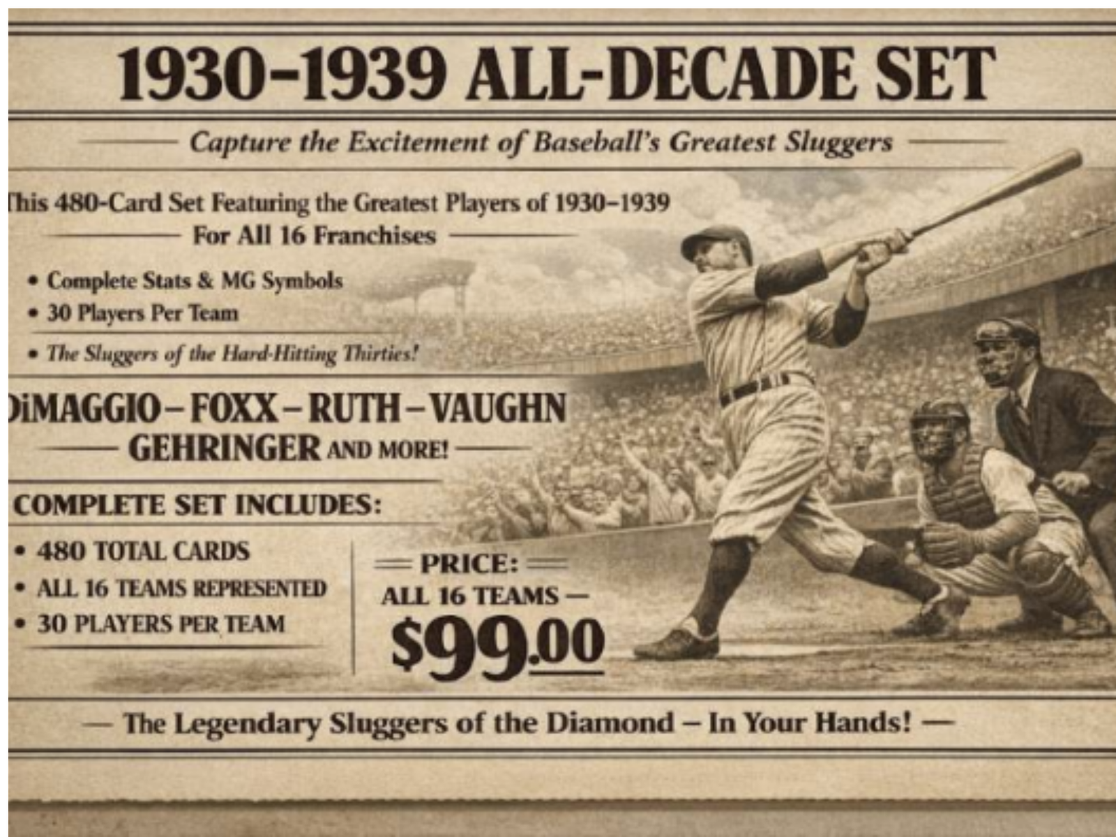1930-1939 All-Decade Set